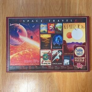 Cobble Hill 2000 Piece Puzzle "Space Travel Posters"